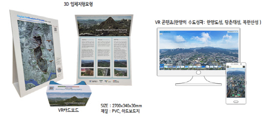 3D 입체지형모형과 한양 수도성곽 VR 콘텐츠(토포로그 제공)